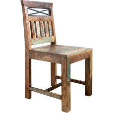 MASSIVMOEBEL24.DE Nature of Spirit #39 Chair Painted Reclaimed Wood 45 x 45 x 90 cm