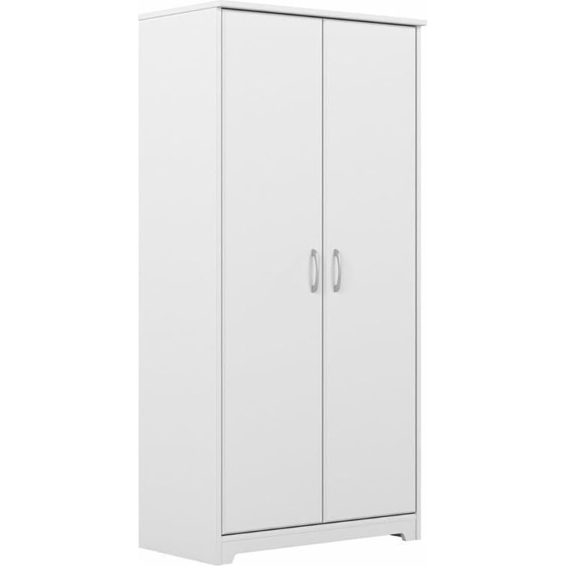 Bush Furniture Cabot Storage Cabinet with Doors, White