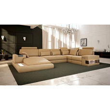 Bullhoff by Giovanni Capellini Hamburg Wohnlandschaft XXL Leather Brown U Shape