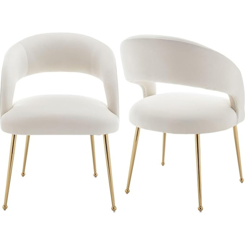 Shopping chairs, modern living room chairs, velvet bench with gold legs and half a dozen with velvet accent working chairs in the reception room, bedroom and library (beige)