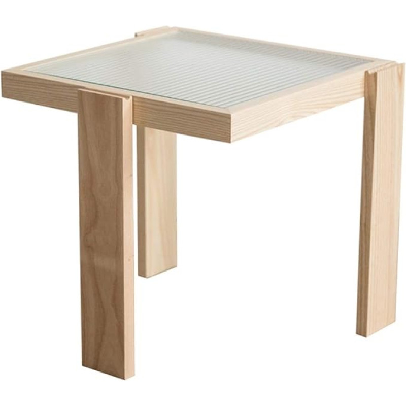 CAFIEDR Coffee Table, Nordic Sofa Table, T Shelf Table, Glass Table Top, Living Room Coffee Table, Small Apartment Side Table