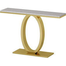 CAFIEDR Coffee Table, Fashion Coffee Table, Console Table, Sofa Table, Marble Tabletop, Metal Frame, Love, Suitable for Living Room/Office