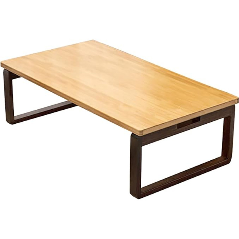 Faltbarer Bodentisch aus Bambus im japanischen Stil – niedriger Meditations- & Teetisch für Wohnzimmer & Schlafzimmer – Couchtisch für Boden-Sitzgelegenheiten