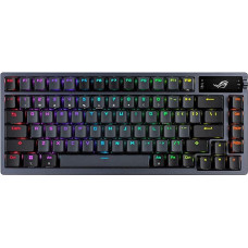 Asus ROG Azoth Mechanical Gaming Keyboard 75% Metal Cover ROG NX Red Lubricated ABS Lubrication Kit Infrared BT and USB-C OLED Display, Three Heights and Mac Compatibility