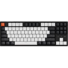 Keychron C1 87 Key Wired Mechanical Keyboard, USB Type-C Cable, Double-Shot ABS Keycaps TKL Mechanical Gaming Keyboard, White Backlit Gateron G Pro Red Switch for Mac Windows