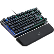 Cooler Master MasterKeys MK730 - Mechanical Compact RGB Gaming Keyboard without Number Keypad, Brushed Aluminium Case, Removable Magnetic Wrist Rest - FR Layout, Cherry MX Red