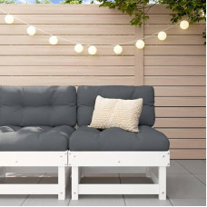 Homgoday Middle Sofa with Solid Pine Cushion White Sofa Bed Living Room Couch Sofas Outdoor Garden Sofa for Garden Living Room Patio Outdoor Furniture g