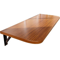 Klappbarer Wandtisch, platzsparender Holzschreibtisch, vielseitiges Wandregal, kompakter PC-Arbeitsplatz, Esstisch für Wohnzimmer, Badezimmer, Küche (Walnuss, 100 x 30 cm)
