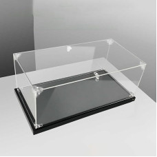 Acrylic Display Case Clear Acrylic Display Case with Black Base, Sturdy Acrylic Display Case, Dustproof Protective Display Case for Action Figures, Toys and Collectibles (50 x 20 x 35 cm (20 x 8 x 14
