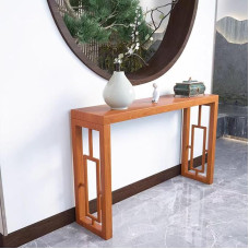 HARELA Modern Console Table, Wooden Entrance Area Decorative Table, Rectangular Sofa Table Behind the Couch, Modern Sofa Table, Simple Sofa Table, for Living Room, Foyer, Hallway (Light Walnut, 120 cm