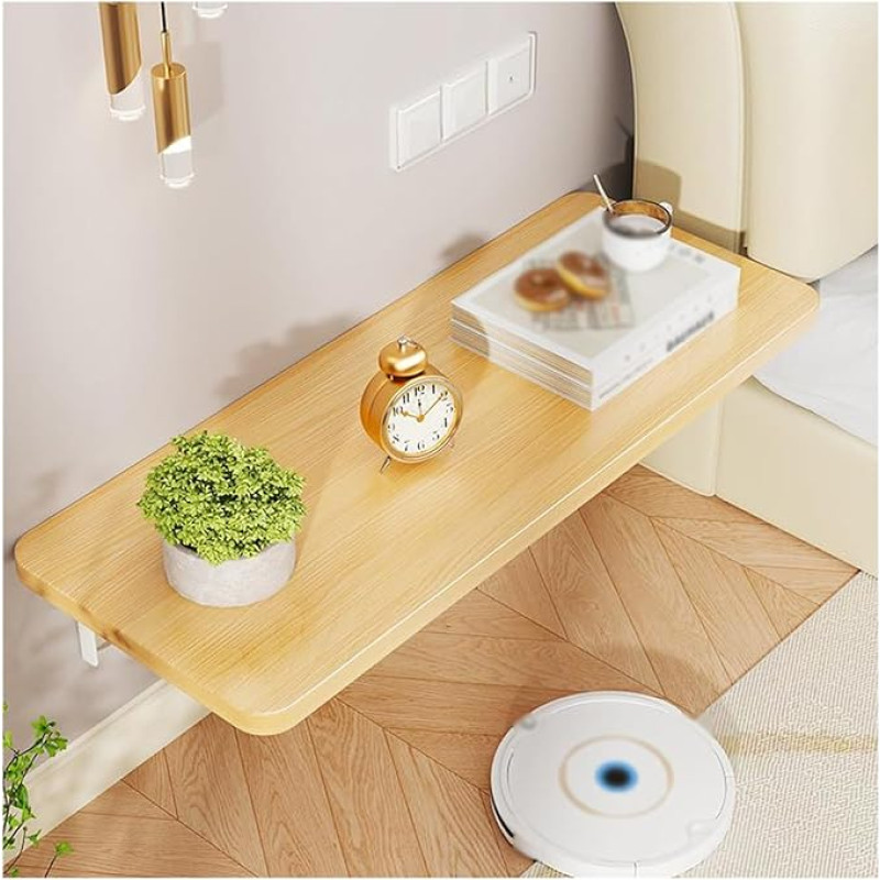 Wandmontierter Klapptisch, platzsparender Laptoptisch für Home Office, Esszimmer, Balkon, Schlafzimmer, Bad, Küche (Walnussholz-Finish, 100 x 24 cm)