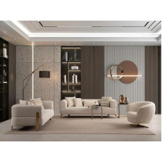 Generisch Bouvardia 3+3+1 Sofa Set Beige