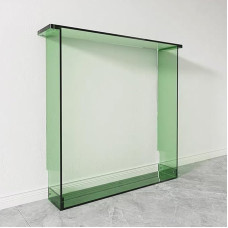 Acrylic Console Table with Large Storage Space - Modern Sofa Table for Living Room, 1/2 Tier Entrance Table, Behind Coffee Table - Foyer Side Table