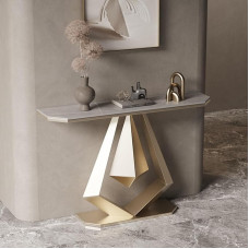 HARELA Console Table Industrial Hallway Table for Entrance Area, Hallway Table, Small Exhibition Table, Sofa Table for Small Space, for Living Room, Bedroom, Entrance Hall, Hallway (Grey, 150 cm / 59