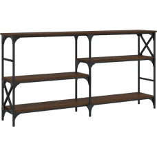 Makastle Console Table, Hallway Table, Decorative Table, Living Room and Bedroom, Standing Shelf, Side Table, Sofa Table, Entrance Table Behind Sofa, Brown Oak Look, 150 x 29 x 76.5 cm, Wood Material