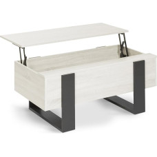 IDMarket - Grey Phoenix Wooden Rectangular Hinged Top Coffee Table