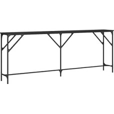 Makastle Console Table, Hallway Table, Decorative Table, Living Room and Bedroom, Standing Shelf, Side Table, Sofa Table, Entrance Table Behind Sofa, Black, 200 x 29 x 75 cm, Wood Material