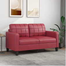 Snsowed 2-Sitzer-Sofa Weinrot 140 cm Kunstleder, Sofa Wohnzimmer, Jugendsofa, Relaxsofa, Sofas & Couches, Sofa Für Schlafzimmer, Jugend Zimmer