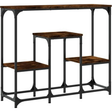 Makastle Console Table Hallway Table Decorative Living Room Bedroom Standing Shelf Side Table Sofa Table Entrance Table Behind Sofa Smoked Oak 89.5 x 28 x 76 cm Wood Material