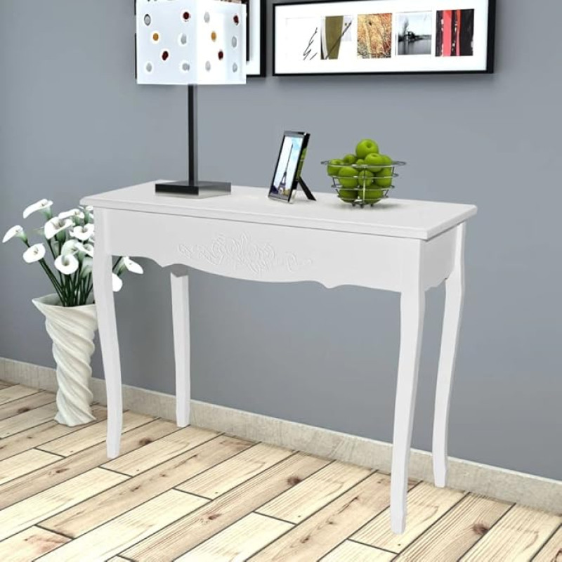 Makastle Console Table Hallway Table Side Table Sofa Table Dressing Table for Hallway Living Room White 100 x 35 x 78 cm