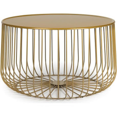 Dublino Cono Premium Metal Coffee Table, Gold, Round, Side Table in Elegant Design, Diameter 62 cm, Height 36 cm, Ideal for Stylish Living and Lounge Areas