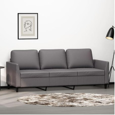 ShGaxin 359340 3-Seater Sofa Grey 180 cm Faux Leather, Sofas & Couches, Sofa Living Room, Sofa for Teenager's Room, Relax Sofa, Sofa for Bedroom, Upholstered Sofa
