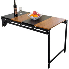 Multifunktionaler Klapptisch aus Massivholz zur Wandmontage, platzsparend, für Küche, Restaurant, Bar, Couchtisch (Farbe)