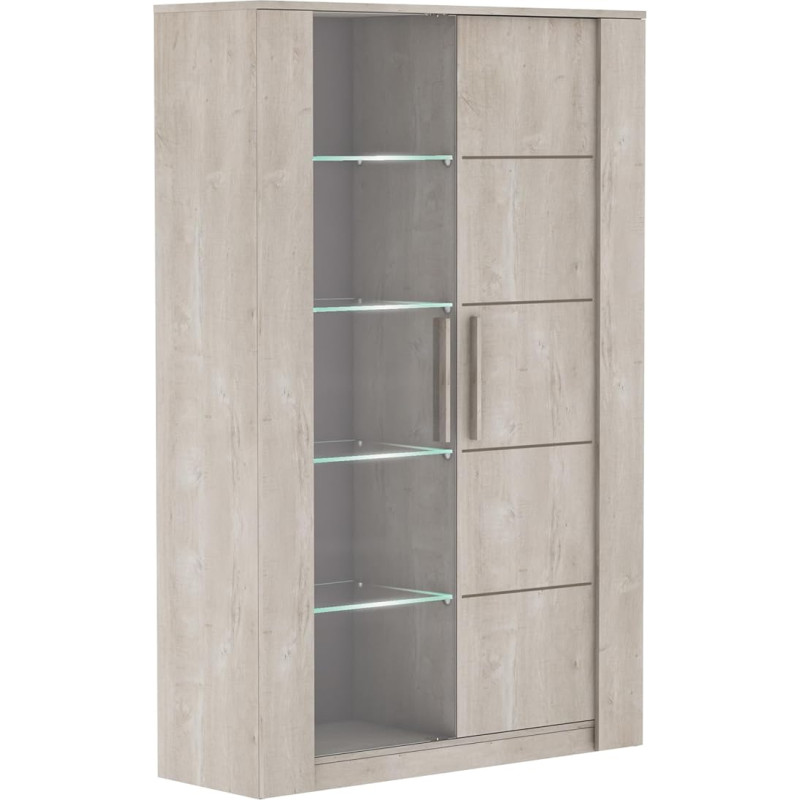 Demeyere Display Cabinet Chipboard 22mm Oak 114x39.6x175 8