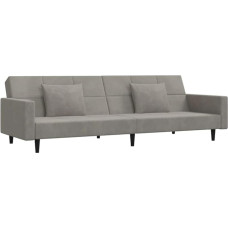 HETFTJN Koltuk Takimi Sofas & Couches Sofas Camping Armchair - Sofa Bed 2-Seater with 2 Cushions Light Grey Velvet for Seating Room Office Teenager's Room Bedroom