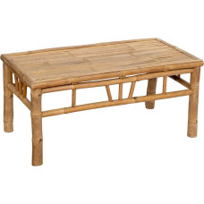 ROCKING GIFTS Couchtisch aus braunem Bambusholz, Unmontiert, Rustikal Vintage Dekorativer Beistelltisch für Wohnzimmer, Terrasse, 90 cm