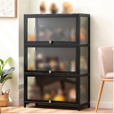 UULBDCD Collectibles Display Case, Wooden Display Case, Acrylic Display Case, Acrylic Collection Display Case, Multifunctional Dustproof Acrylic Display Case, Clear Display Case for Living Room and