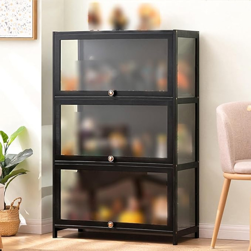 UULBDCD Collectibles Display Case, Wooden Display Case, Acrylic Display Case, Acrylic Collection Display Case, Multifunctional Dustproof Acrylic Display Case, Clear Display Case for Living Room and