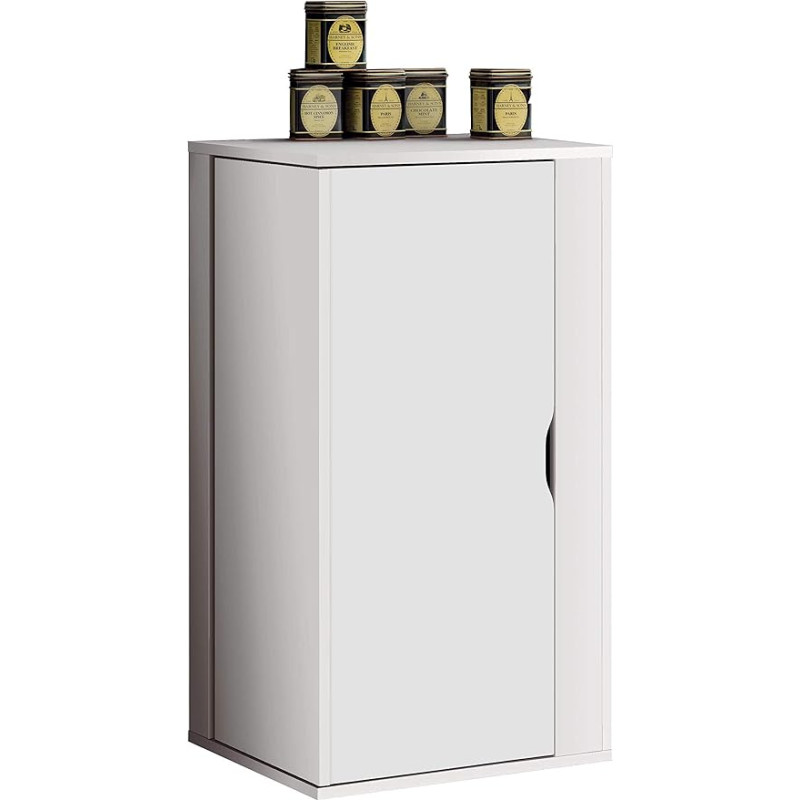 MUEBLES PITARCH Naia Side Furniture, Wood Composite, White High Gloss, 90 x 47 x 47 cm