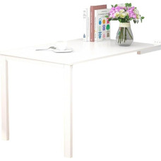 Foldable Wall-Mounted Table Space-Saving Coffee Table Multi-Functional Desk Hanging Desk for Dining & Office White 100x50cm/39.3x19.6in - Compact Design