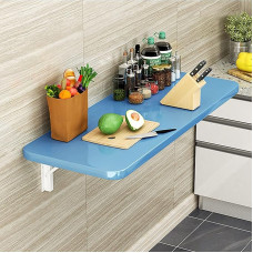 Wall-Mounted Folding Table for Kitchen & Laundry - Space-Saving Wooden Drop-Down Desk & Workbench Perfect for Small Spaces & Home Offices