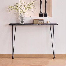 Schlanker Sofatisch mit industriellen Haarnadelbeinen, perfekt für hinter der Couch, platzsparend und stilvolle Wohnkultur