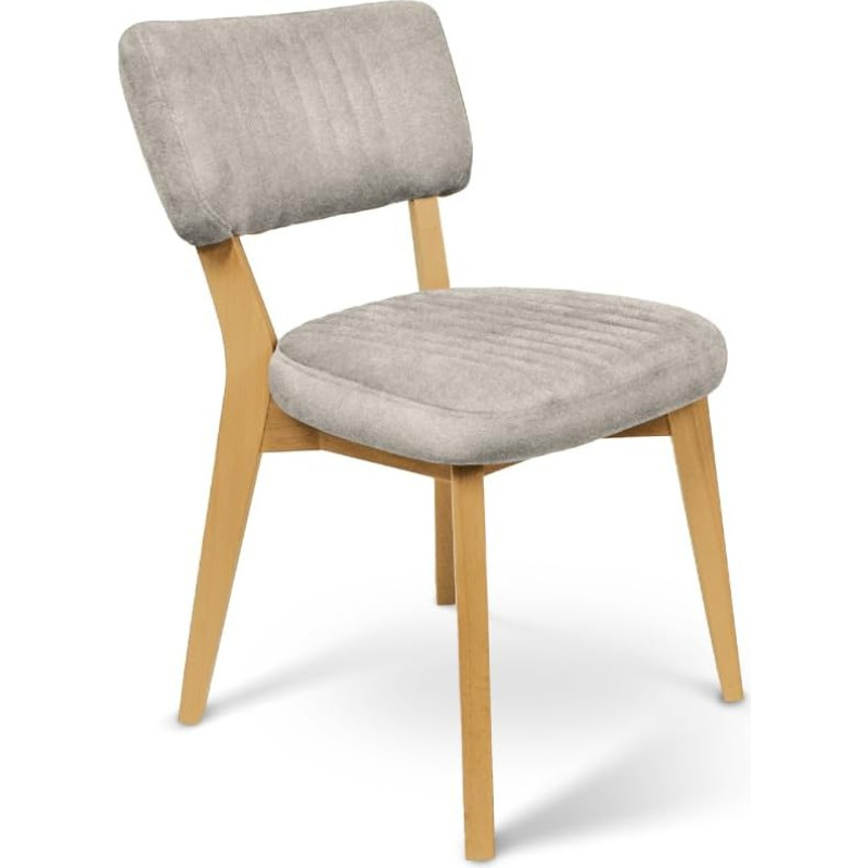 SOFTO REMI Dining Room Chair - Dining Room Chair - Dining Table Chairs - Wood - Dressing Table Chair - Living Room - Boucle Ivory