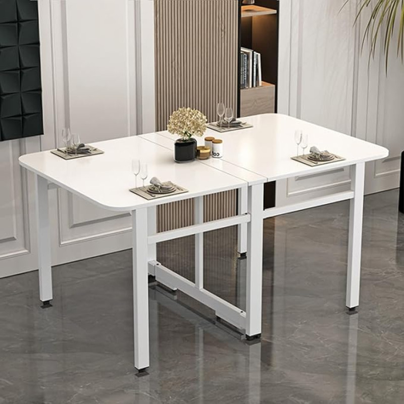 Klappbarer Esstisch, multifunktional, platzsparend, ausziehbarer Küchentisch mit verstellbaren Füßen, ideal für kleine Räume, Küche und Schlafzimmer (Farbe: )