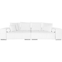 DELIFE Marbeya Couch with Sleep Function Big Sofa 290 x 110 cm White