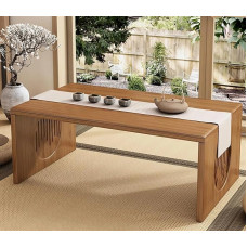 Kompakter faltbarer japanischer Bodentisch aus Bambus – 60 cm kleiner Altartisch für Meditation, Essen und Heimdekoration – vielseitige Möbel für minimalistische Räume