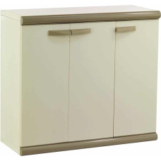 Gardiun Arizona 3 Door Resin Base Cabinet, Beige, 93.6 x 39 x 86 cm