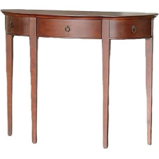 loeusjfnr Foyer-Sofatisch Schmal Eingangskorridor Halbrunder Konsolentisch Aus Massivem Holz Im Retro-Stil In Wandform Langer Sofatisch mit Regalen