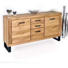 DK-Wohnen Tina 2346 Sideboard Chest of Drawers Wild Oak Partially Oiled W 158 x H 82 x D 40 cm