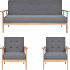 Chusui 3-Piece Sofa Set, Sofa Bed, Sofa Bed, Couch with Sofas & Couches, Relax Sofa, Fabric, Dark Grey