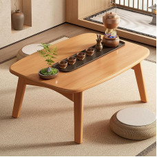 Onxyrbyte Tatami Side Table, Modern Japanese Low Folding Coffee Table, Meditation Table, Altar Floor Table, Retro Japanese Tea Table, for Living Room, Tea Room, Balcony, Bay Window