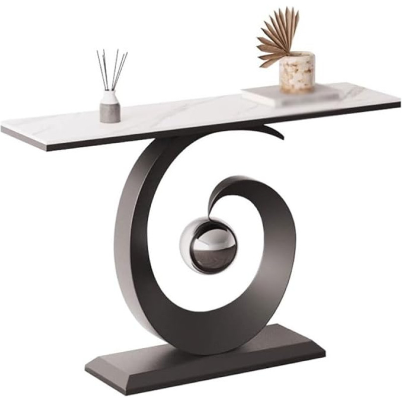 loeusjfnr Foyer-Sofatisch Schmal Moderner, Kreativer Konsolentisch Aus Schiefer for Den Hauseingangskorridor, Einfacher Schmaler Wandtisch Langer Sofatisch mit Regalen