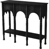 huanglyc-232 Thin Console Table, Modern Mid-Century Console Table, 39 Inch Modern Decorative Console Accent Table Furniture for Entryway, Living Room (Black)