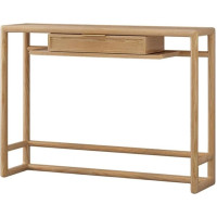 Wooden Sofa Table with Drawers, Extra Long Console Table for Living Room, Hallway, Foyer, Entrance Door, Rustic Brown Accent Table for Behind Couch, 120cm Narrow Sideboard