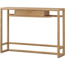 Wooden Sofa Table with Drawers, Extra Long Console Table for Living Room, Hallway, Foyer, Entrance Door, Rustic Brown Accent Table for Behind Couch, 120cm Narrow Sideboard