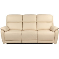 Bostonsofa Arizona 3-Seater Leather Recliner Sofa, Modern Design with Zero-Wall Function, High-Quality Genuine Leather Couch for Living Room, 203 x 90 x 101 cm